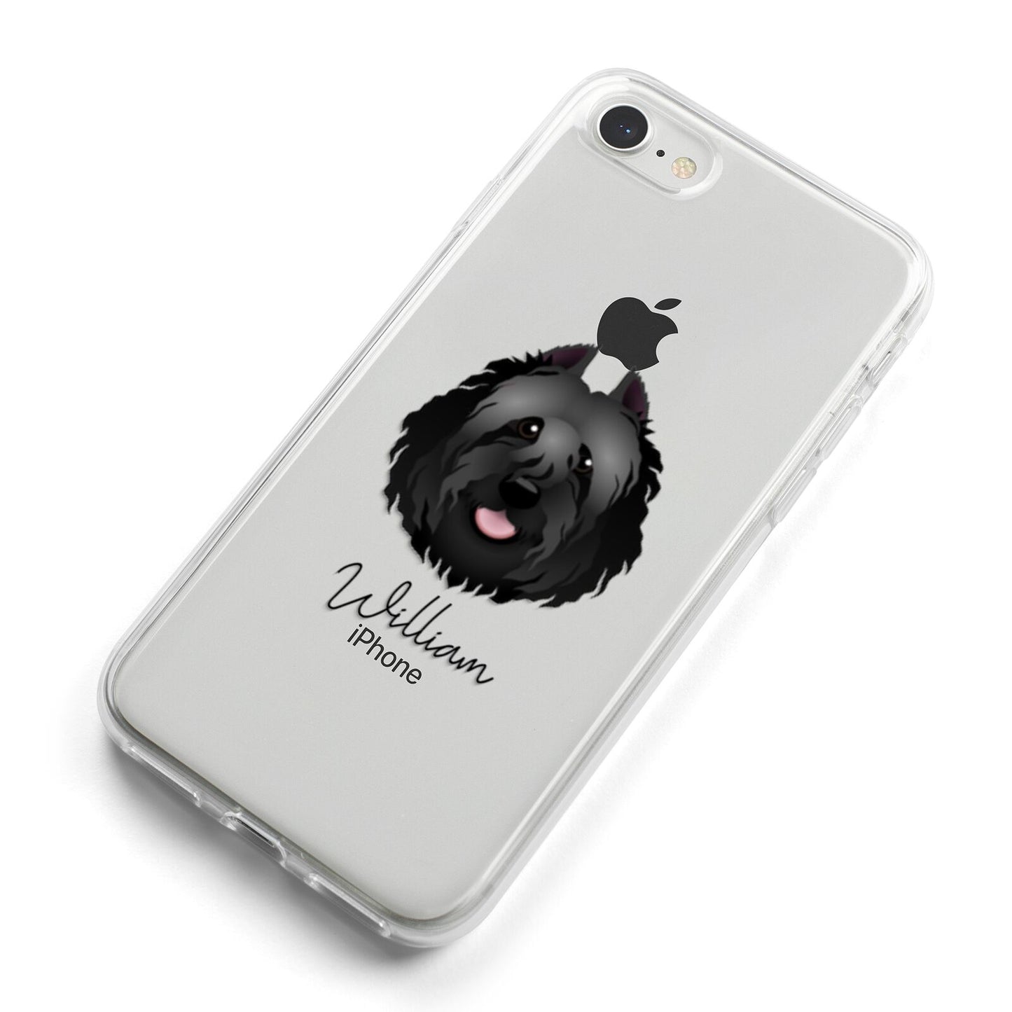 Bouvier Des Flandres Personalised iPhone 8 Bumper Case on Silver iPhone Alternative Image