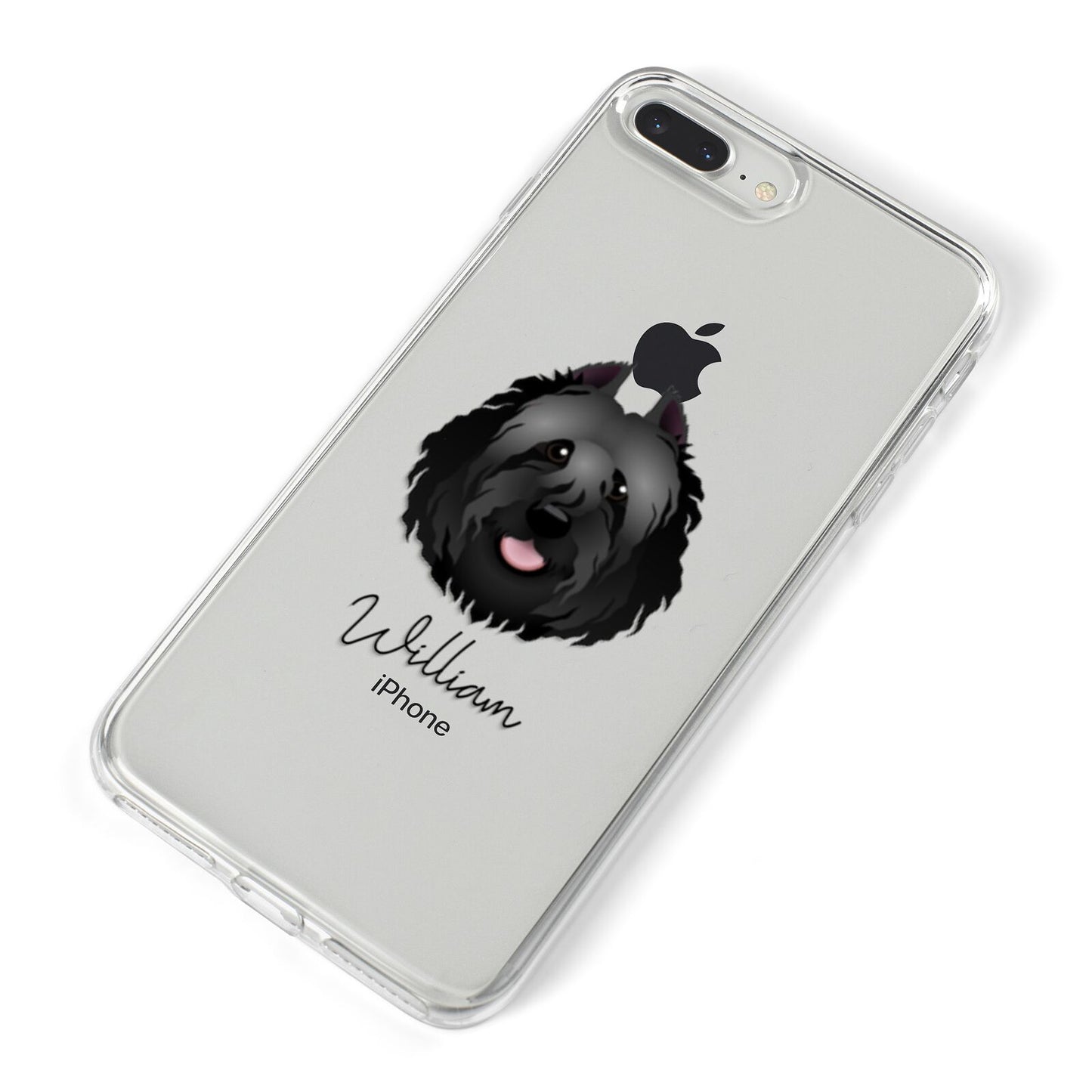 Bouvier Des Flandres Personalised iPhone 8 Plus Bumper Case on Silver iPhone Alternative Image