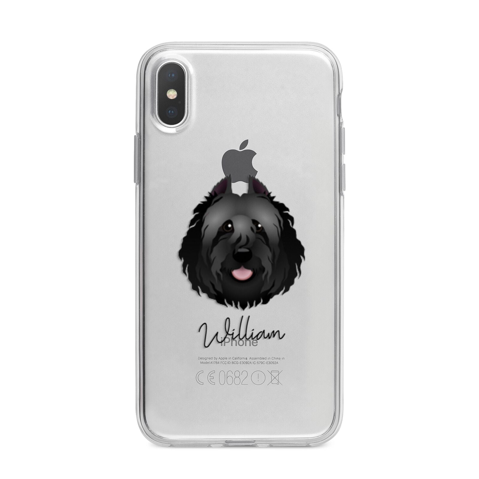 Bouvier Des Flandres Personalised iPhone X Bumper Case on Silver iPhone Alternative Image 1