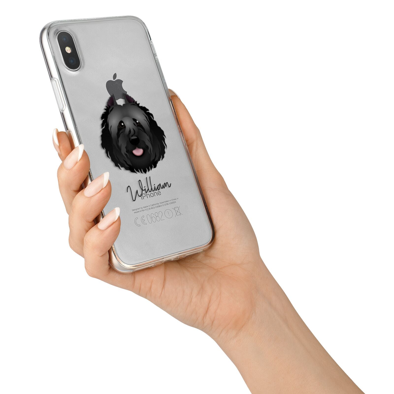 Bouvier Des Flandres Personalised iPhone X Bumper Case on Silver iPhone Alternative Image 2