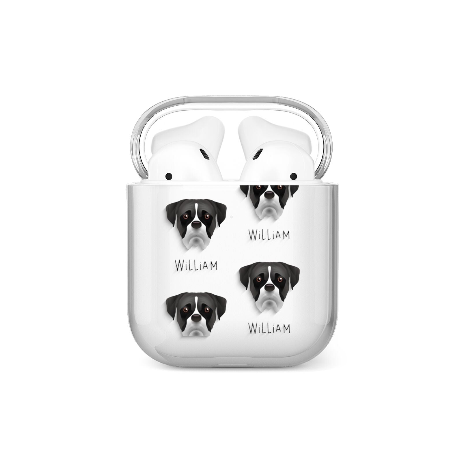 Boxer Icon with Name AirPods Case