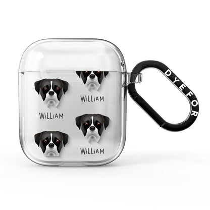 Boxer Icon with Name AirPods Clear Case