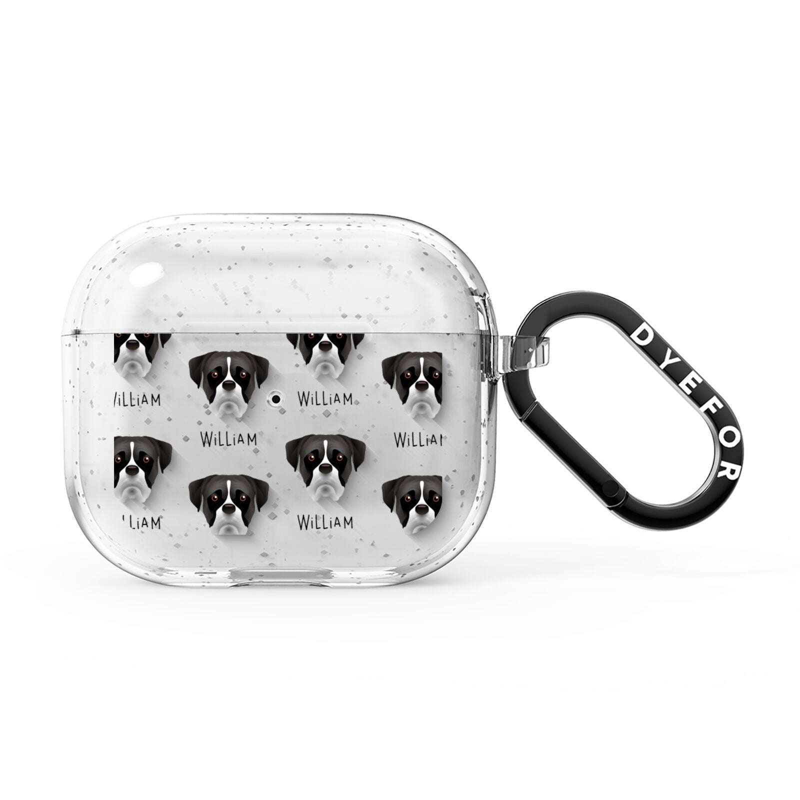 Boxer Icon with Name AirPods Glitter Case 3rd Gen