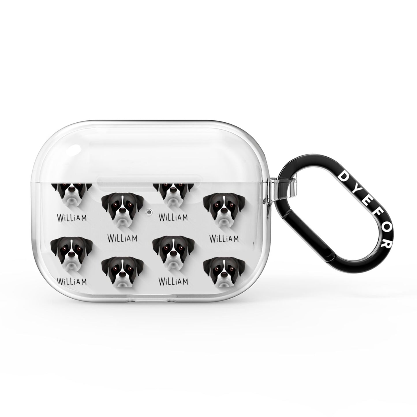 Boxer Icon with Name AirPods Pro Clear Case