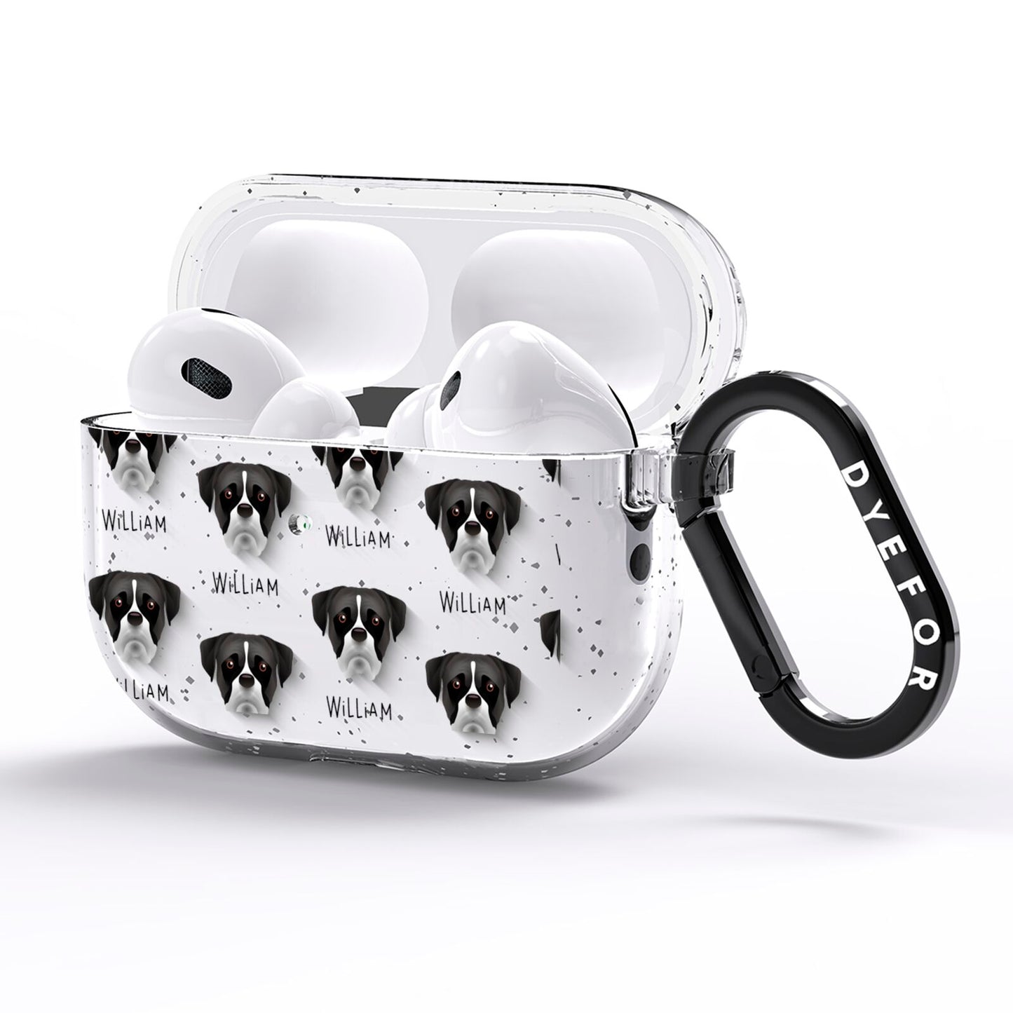 Boxer Icon with Name AirPods Pro Glitter Case Side Image