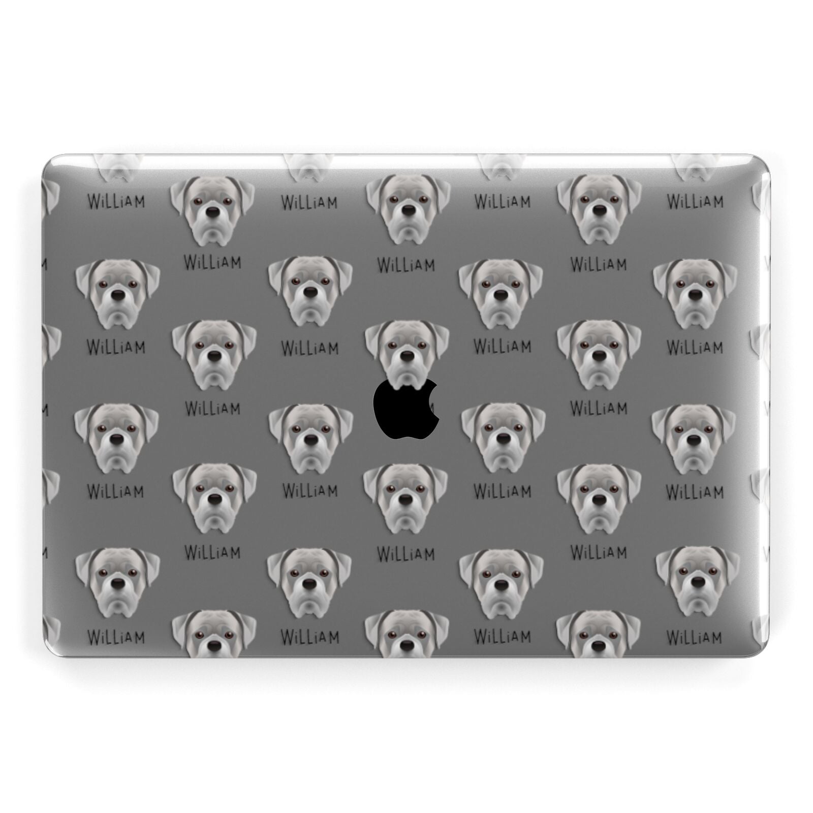 Boxer Icon with Name Apple MacBook Case