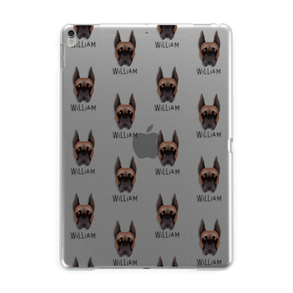 Boxer Icon with Name Apple iPad Silver Case