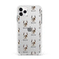 Boxer Icon with Name Apple iPhone 11 Pro Max in Silver with White Impact Case