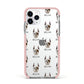 Boxer Icon with Name Apple iPhone 11 Pro in Silver with Pink Impact Case