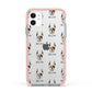 Boxer Icon with Name Apple iPhone 11 in White with Pink Impact Case