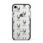 Boxer Icon with Name Apple iPhone XR Impact Case Black Edge on Silver Phone