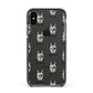 Boxer Icon with Name Apple iPhone Xs Impact Case Black Edge on Black Phone