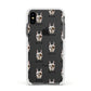 Boxer Icon with Name Apple iPhone Xs Impact Case White Edge on Black Phone