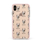 Boxer Icon with Name Apple iPhone Xs Max Impact Case Pink Edge on Gold Phone