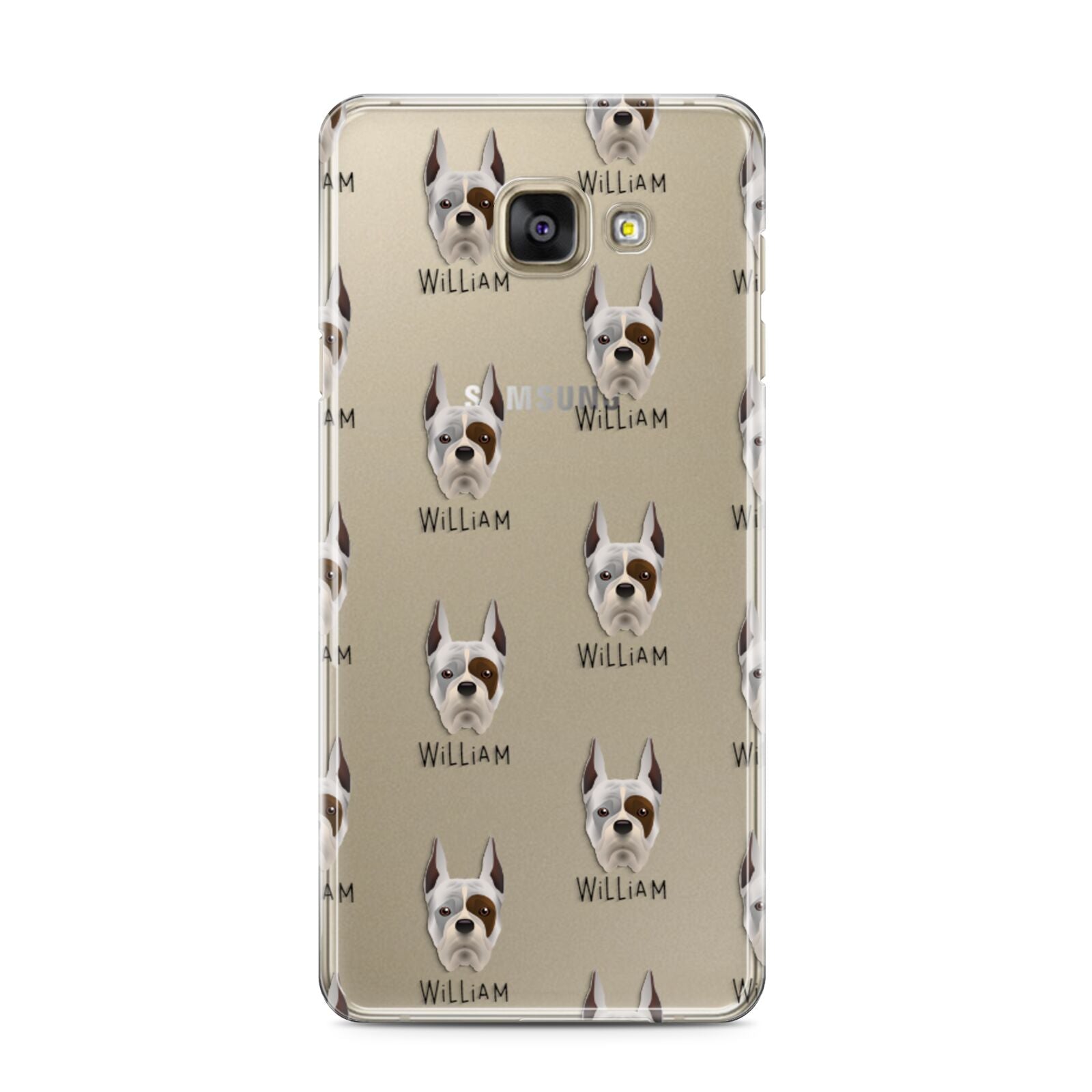 Boxer Icon with Name Samsung Galaxy A3 2016 Case on gold phone
