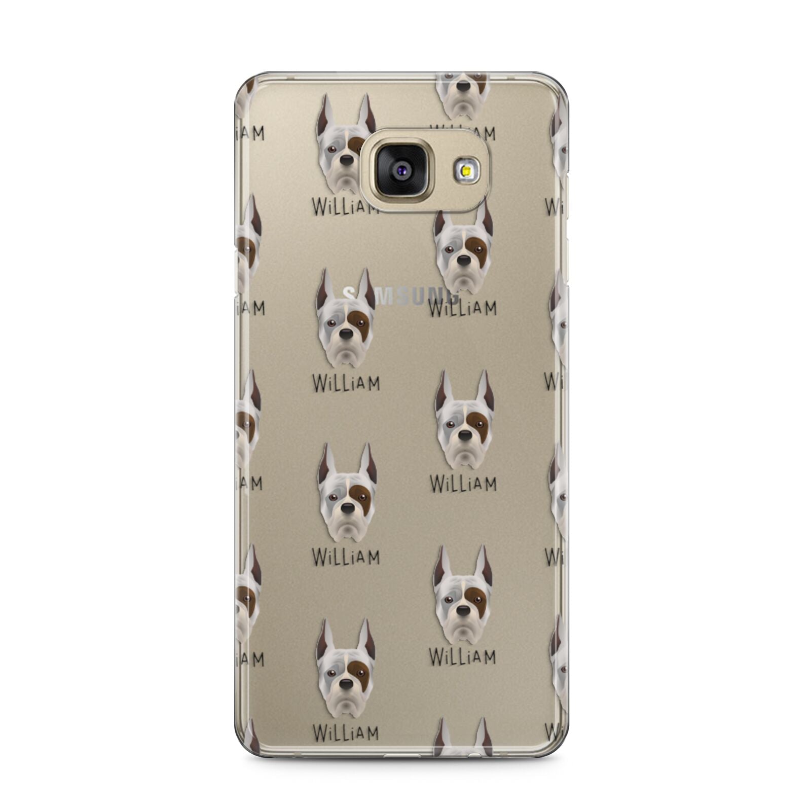 Boxer Icon with Name Samsung Galaxy A5 2016 Case on gold phone