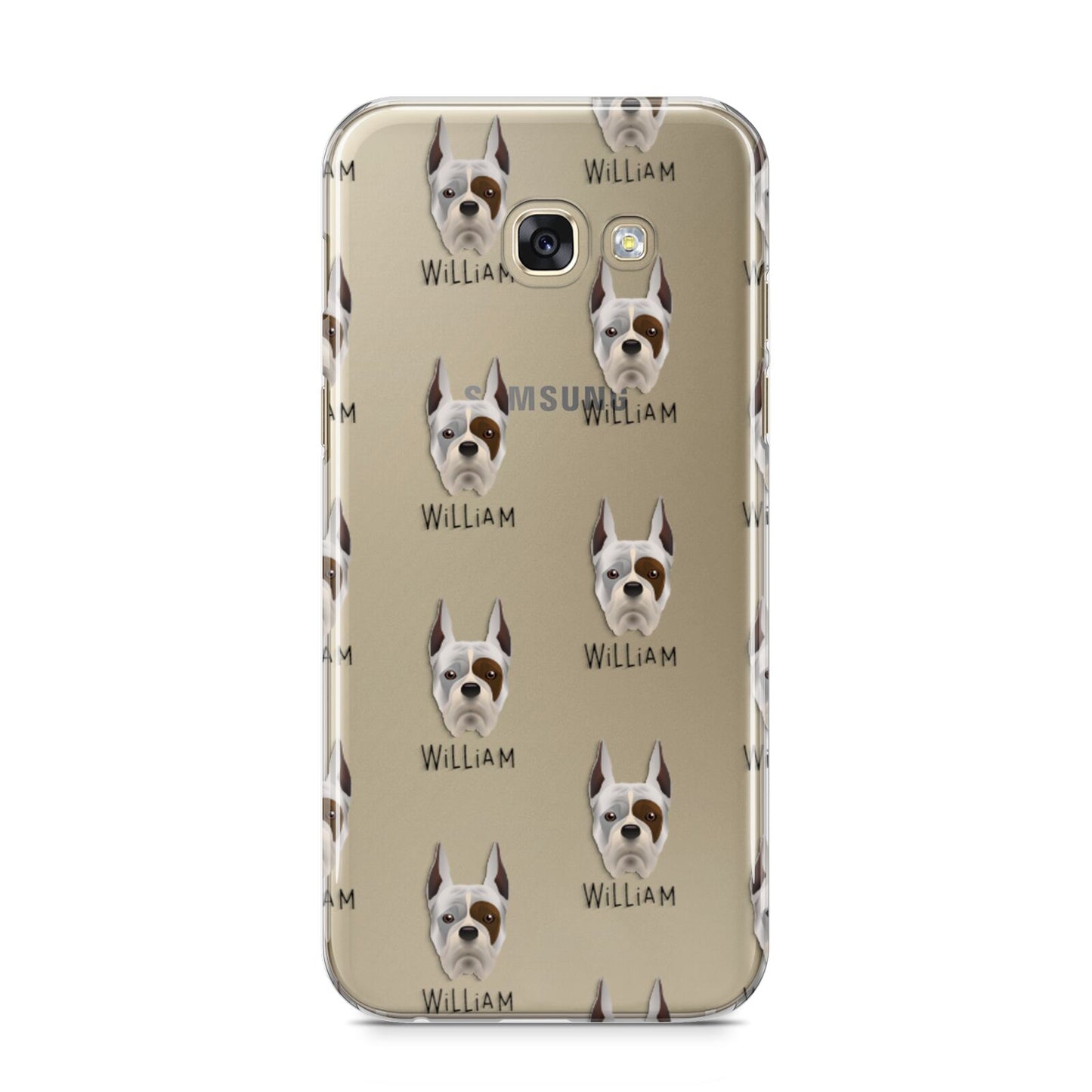 Boxer Icon with Name Samsung Galaxy A5 2017 Case on gold phone