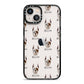 Boxer Icon with Name iPhone 13 Black Impact Case on Silver phone