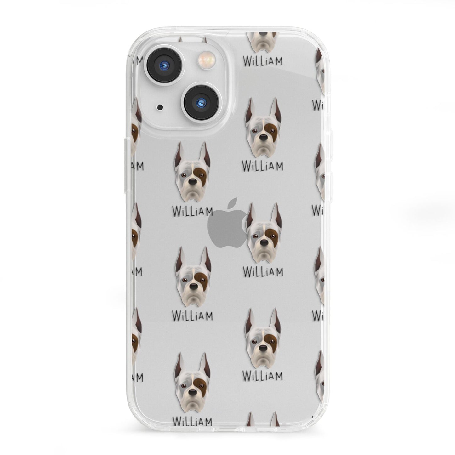 Boxer Icon with Name iPhone 13 Mini Clear Bumper Case