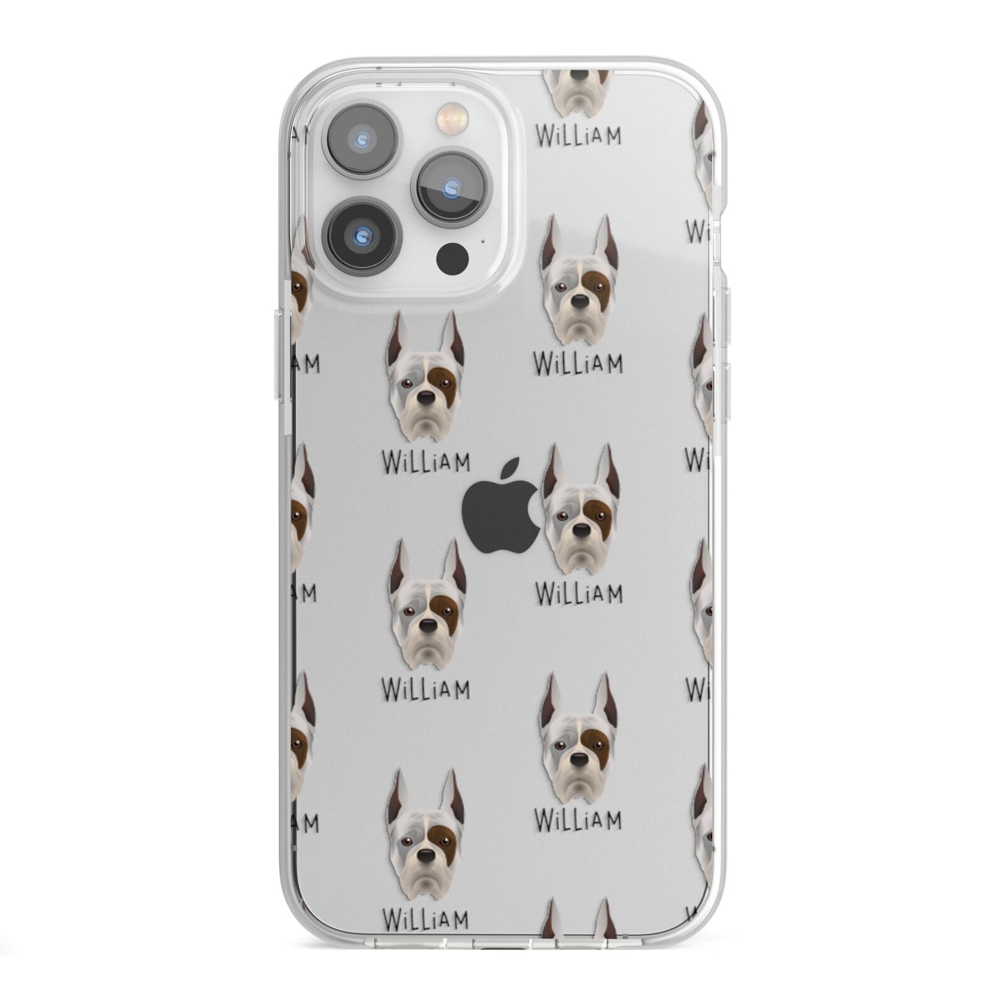 Boxer Icon with Name iPhone 13 Pro Max TPU Impact Case with White Edges