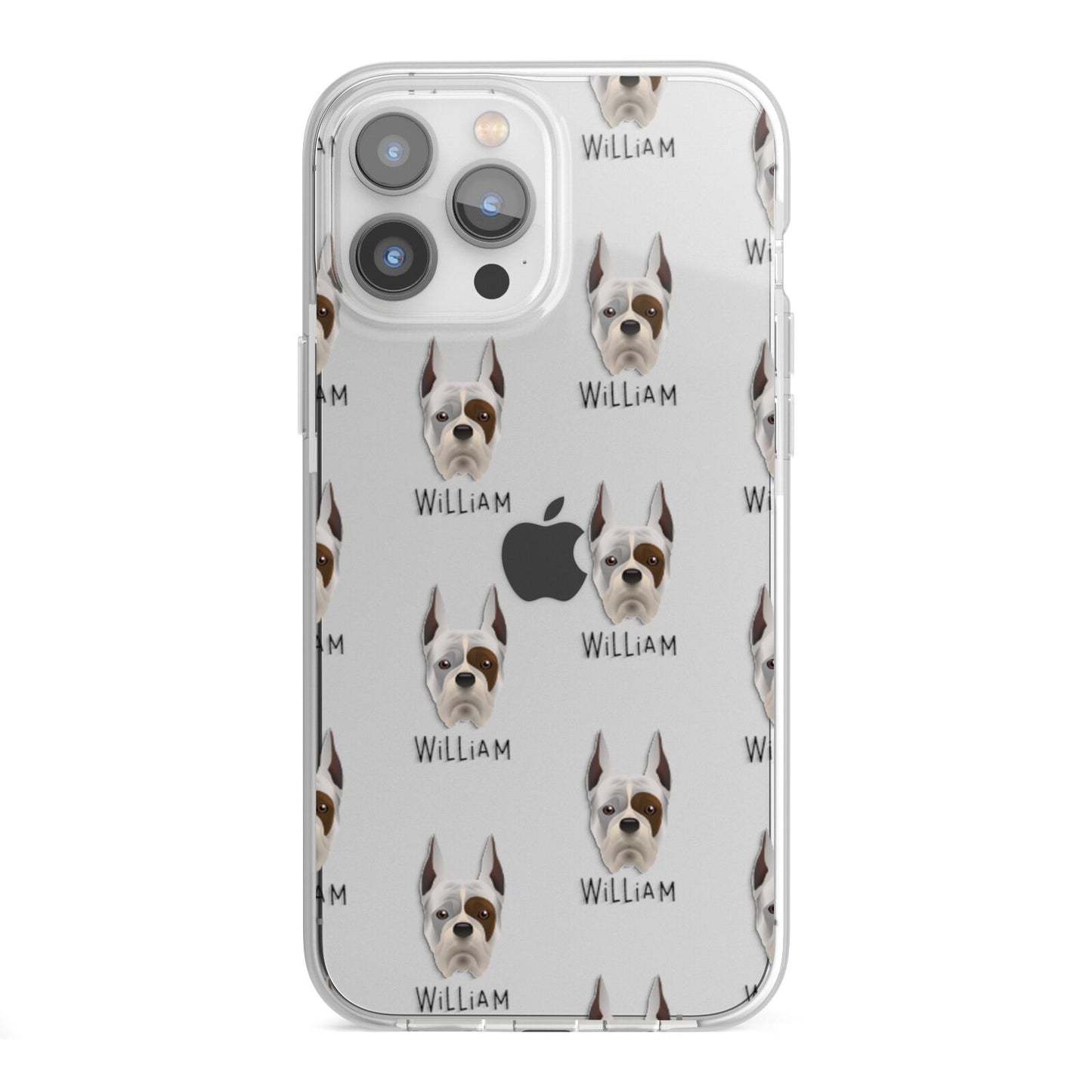 Boxer Icon with Name iPhone 13 Pro Max TPU Impact Case with White Edges