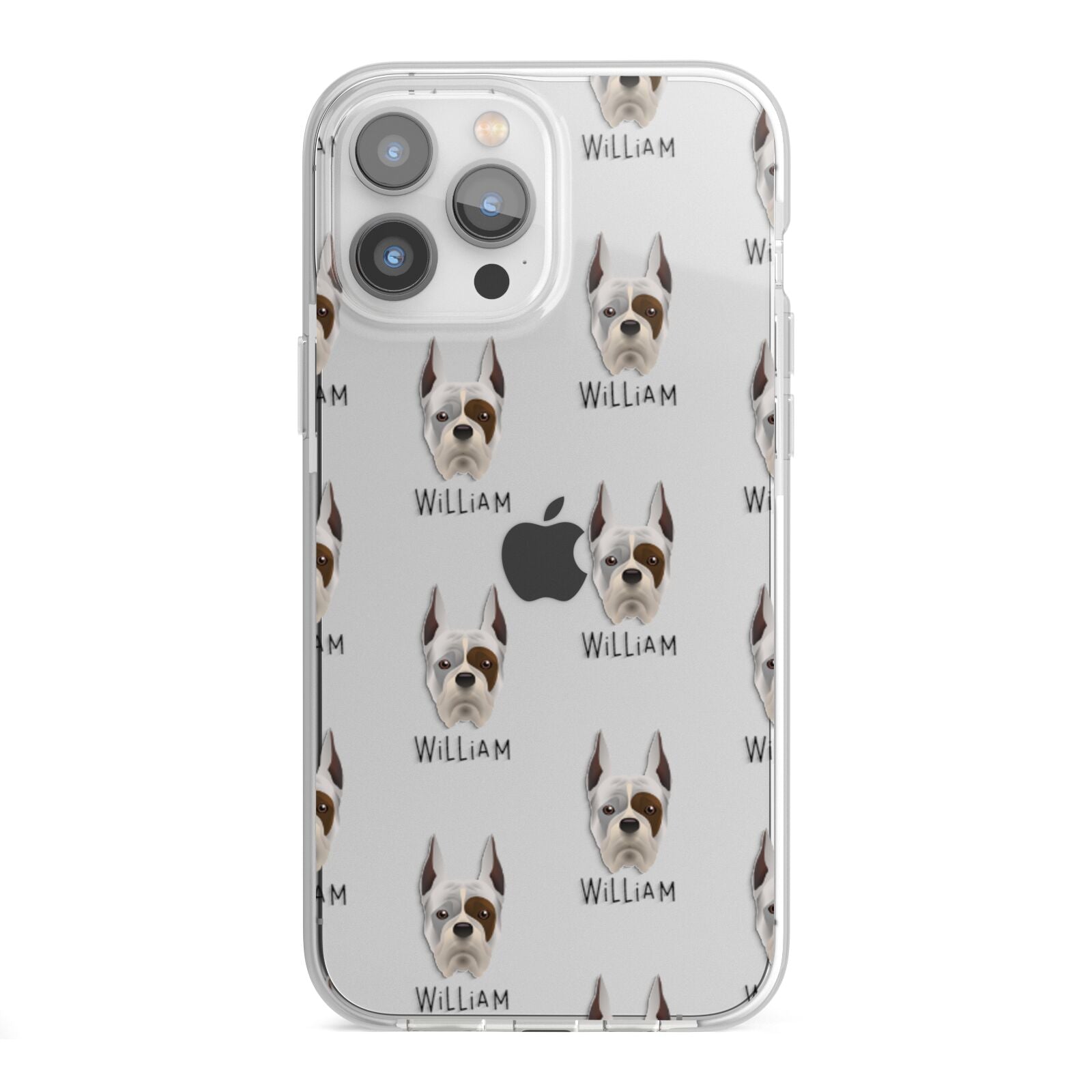 Boxer Icon with Name iPhone 13 Pro Max TPU Impact Case with White Edges