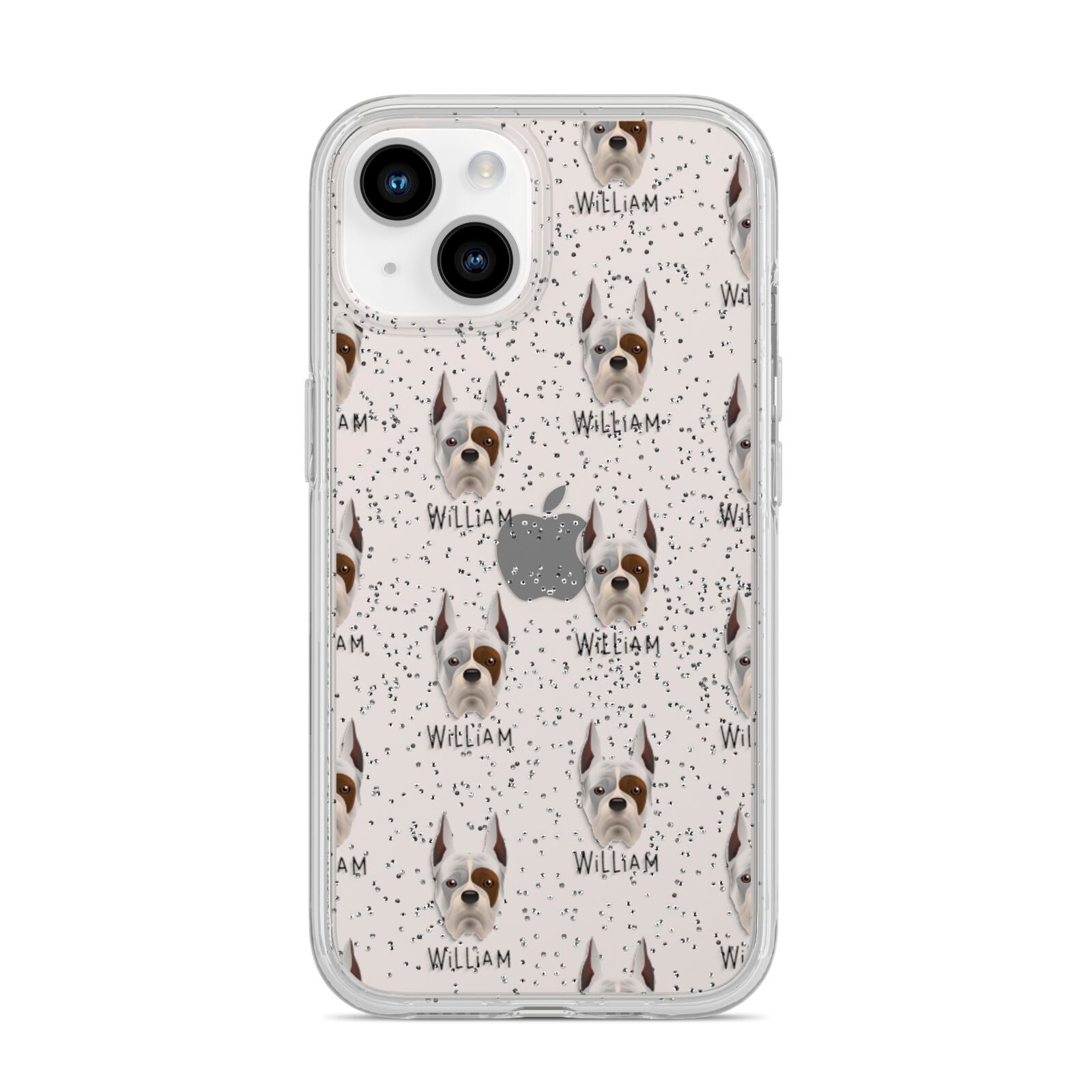 Boxer Icon with Name iPhone 14 Glitter Tough Case Starlight