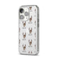 Boxer Icon with Name iPhone 14 Pro Clear Tough Case Silver Angled Image
