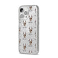 Boxer Icon with Name iPhone 14 Pro Max Glitter Tough Case Silver Angled Image