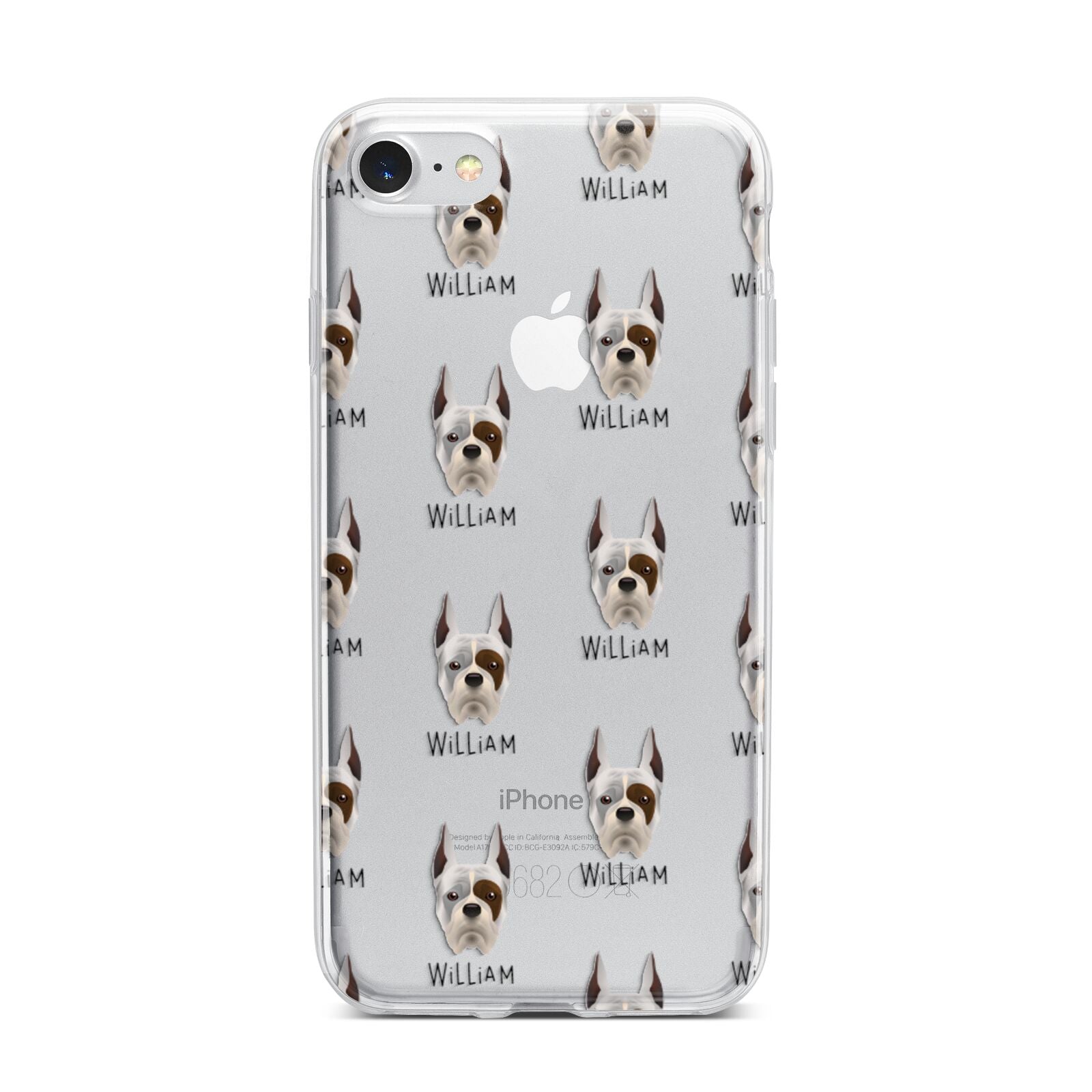 Boxer Icon with Name iPhone 7 Bumper Case on Silver iPhone