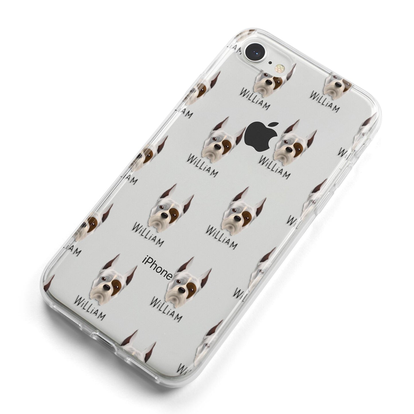 Boxer Icon with Name iPhone 8 Bumper Case on Silver iPhone Alternative Image
