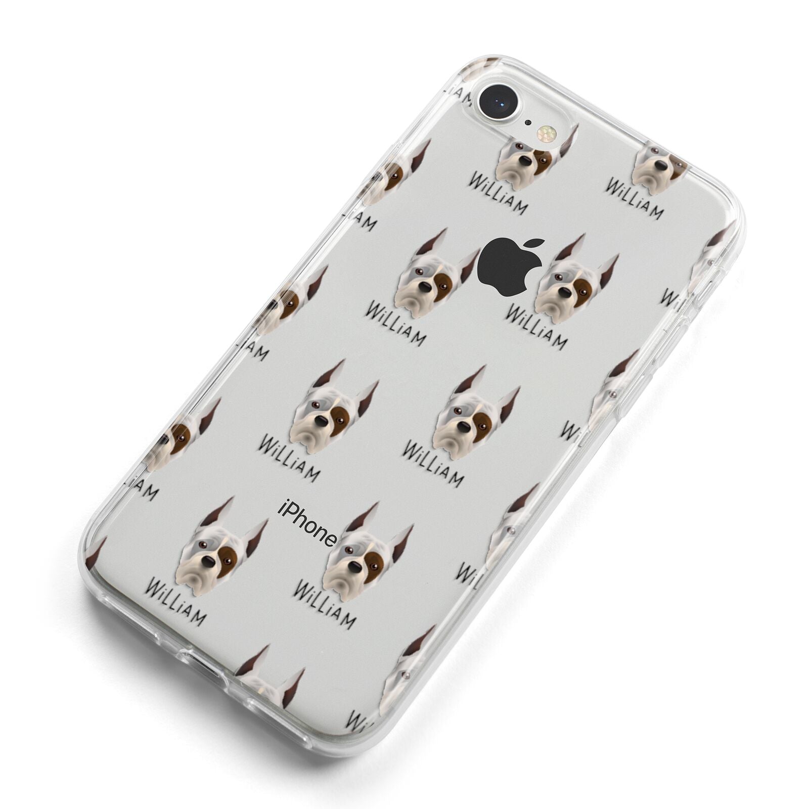 Boxer Icon with Name iPhone 8 Bumper Case on Silver iPhone Alternative Image
