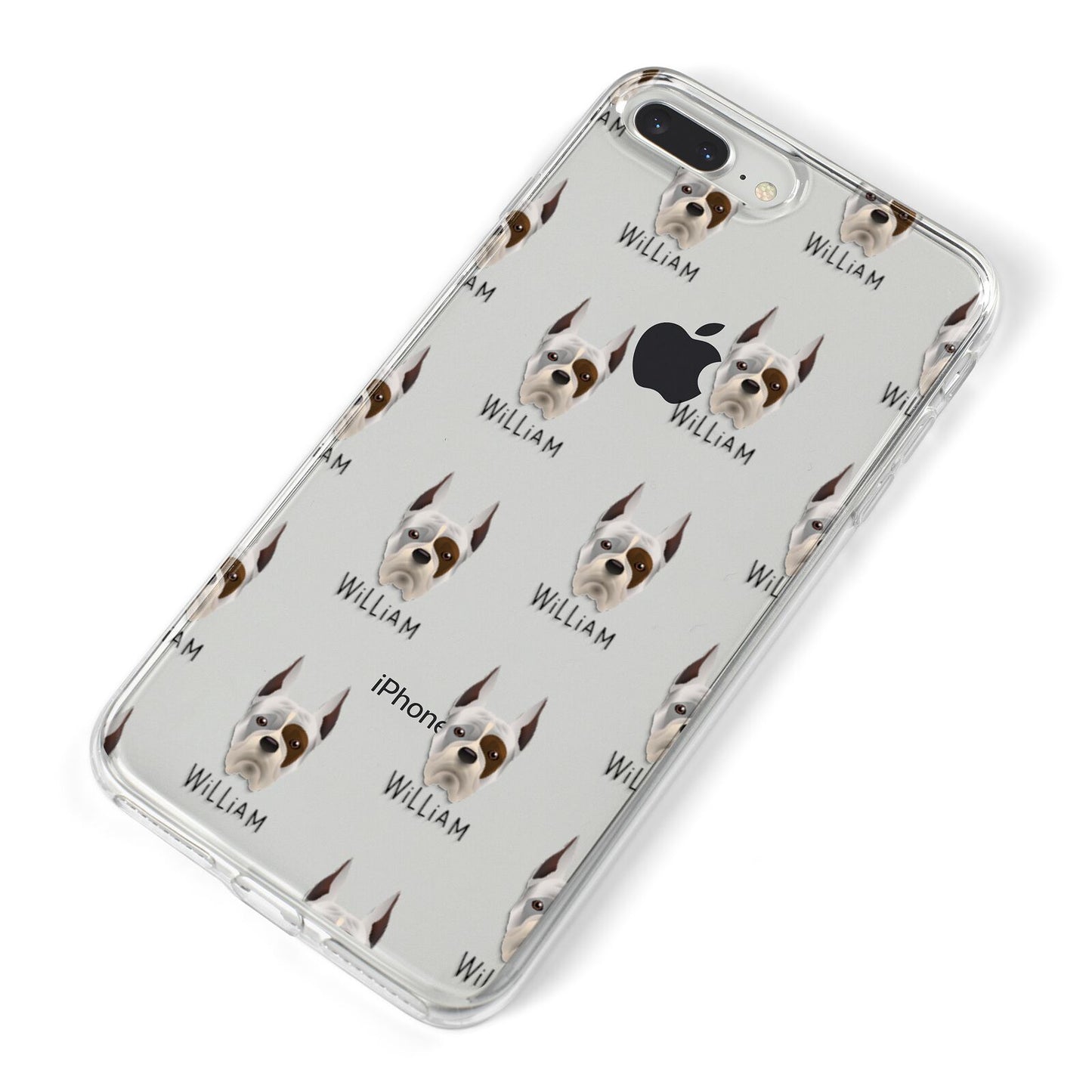Boxer Icon with Name iPhone 8 Plus Bumper Case on Silver iPhone Alternative Image