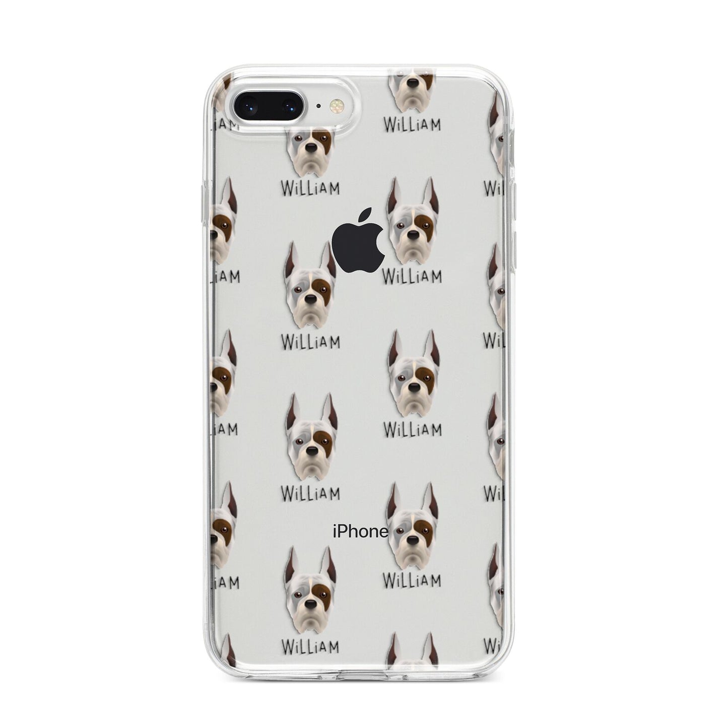 Boxer Icon with Name iPhone 8 Plus Bumper Case on Silver iPhone