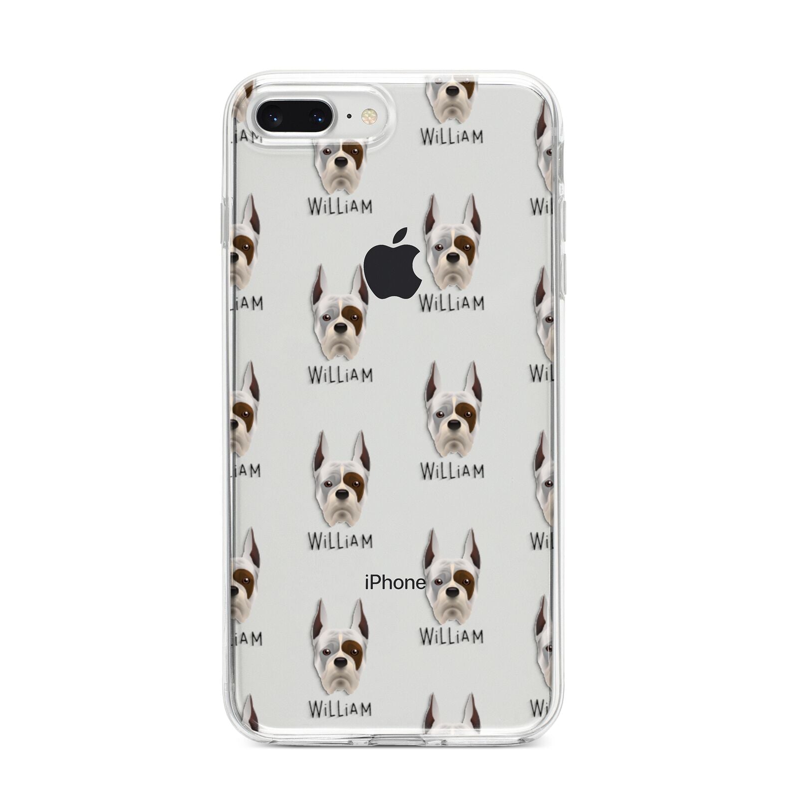 Boxer Icon with Name iPhone 8 Plus Bumper Case on Silver iPhone