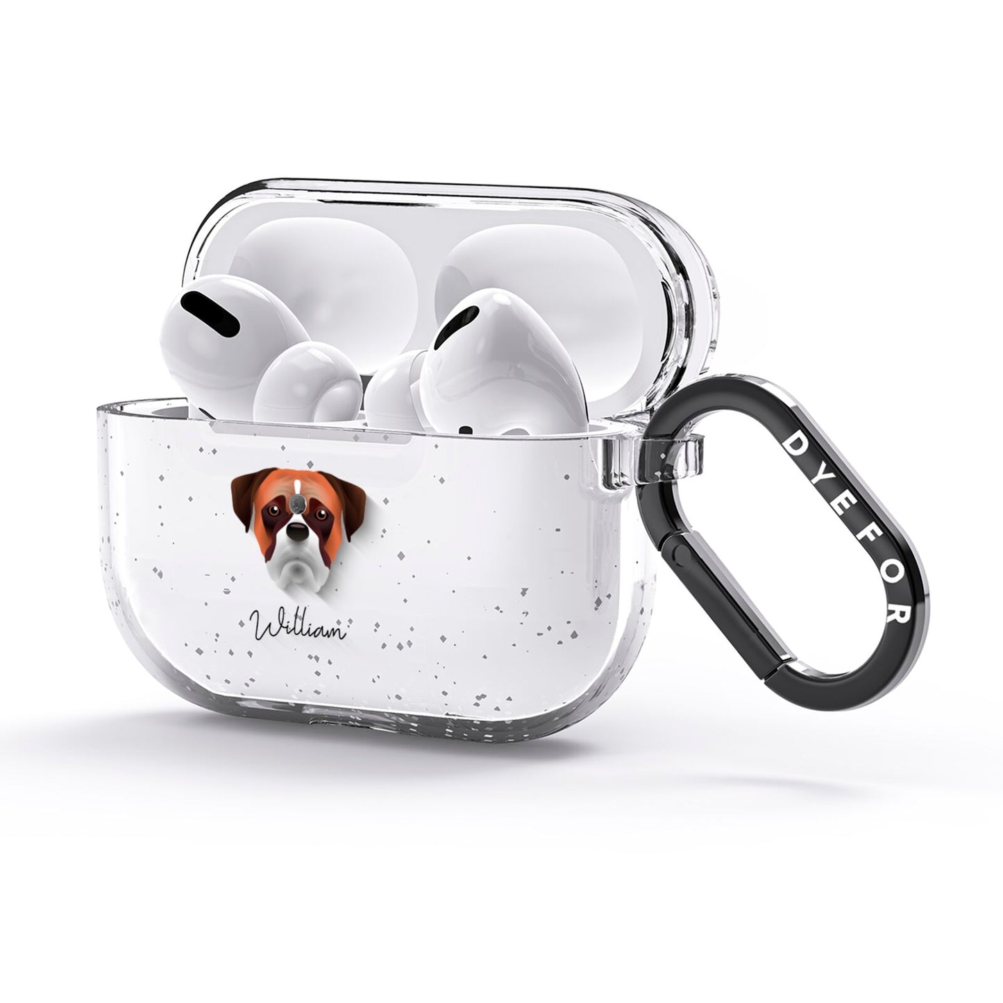 Boxer Personalised AirPods Glitter Case 3rd Gen Side Image