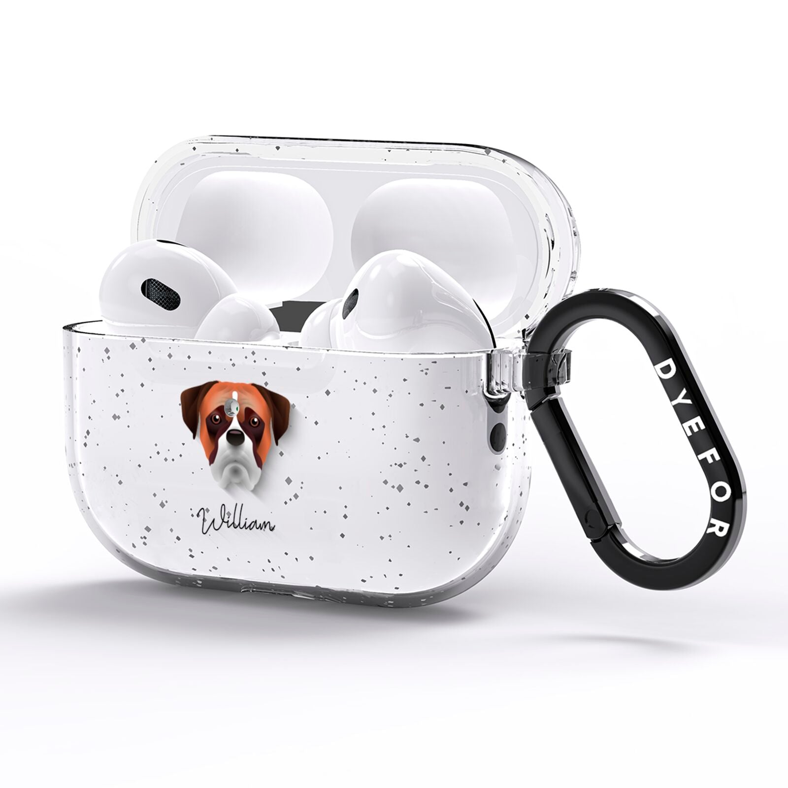 Boxer Personalised AirPods Pro Glitter Case Side Image