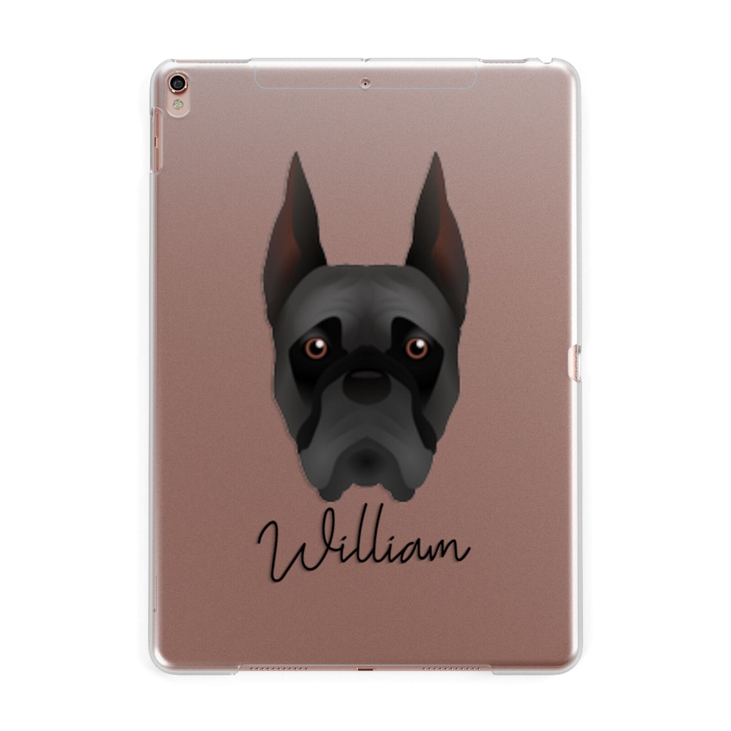 Boxer Personalised Apple iPad Rose Gold Case