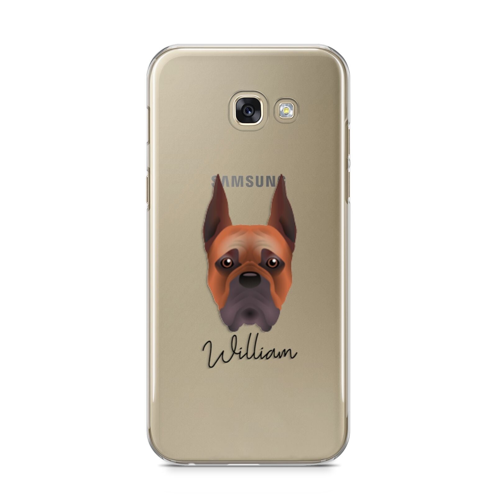 Boxer Personalised Samsung Galaxy A5 2017 Case on gold phone