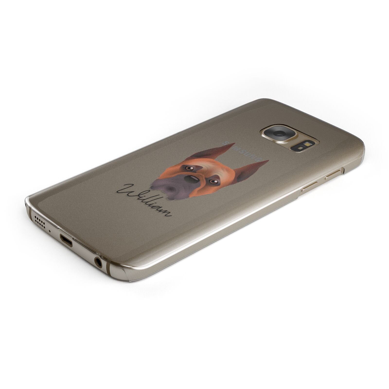 Boxer Personalised Samsung Galaxy Case Bottom Cutout