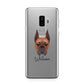 Boxer Personalised Samsung Galaxy S9 Plus Case on Silver phone