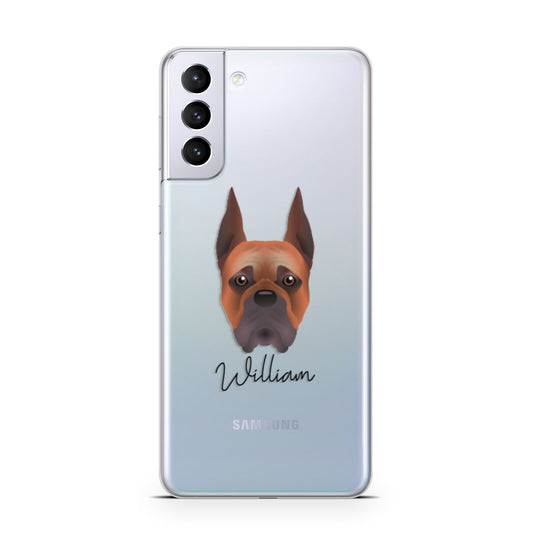 Boxer Personalised Samsung S21 Plus Phone Case