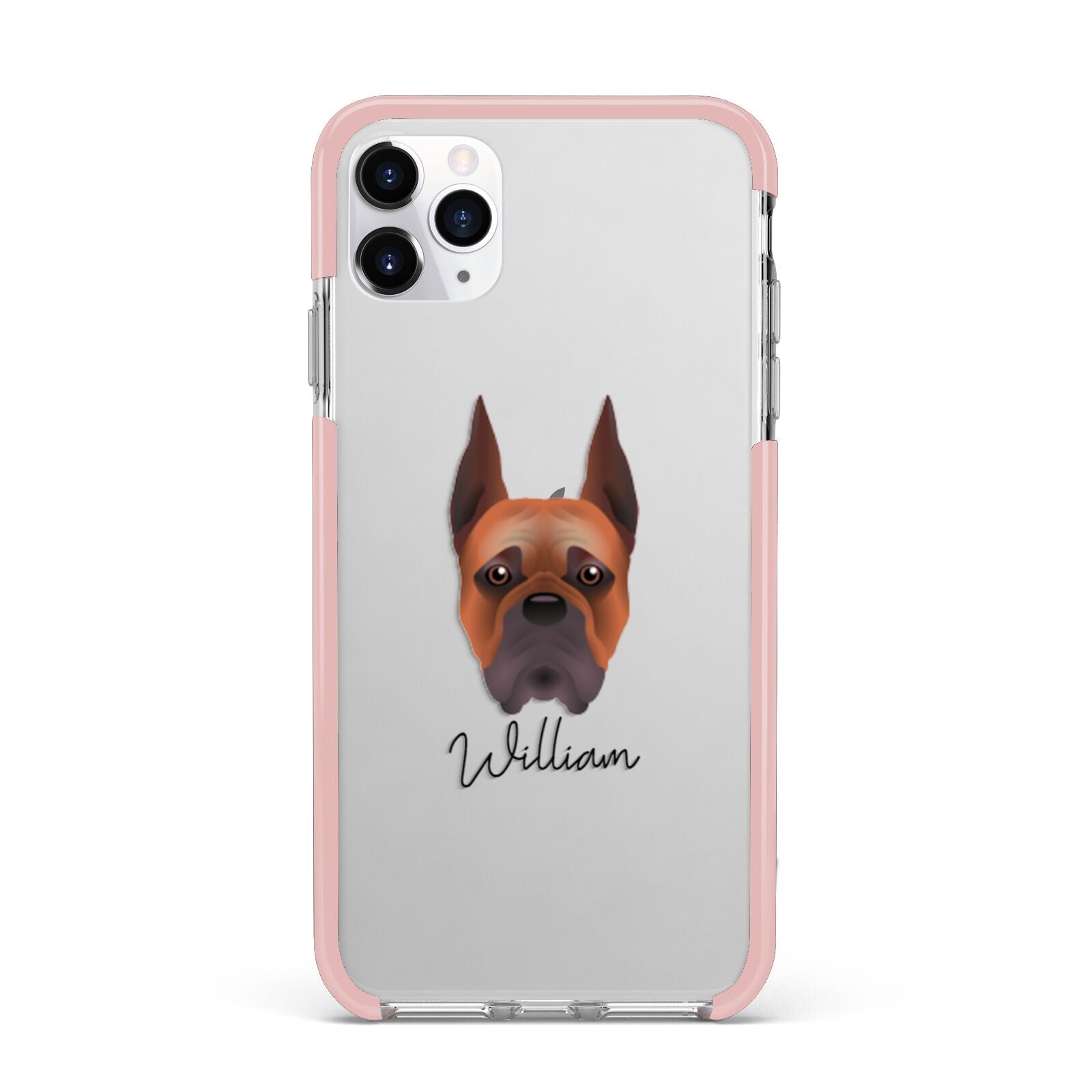 Boxer Personalised iPhone 11 Pro Max Impact Pink Edge Case