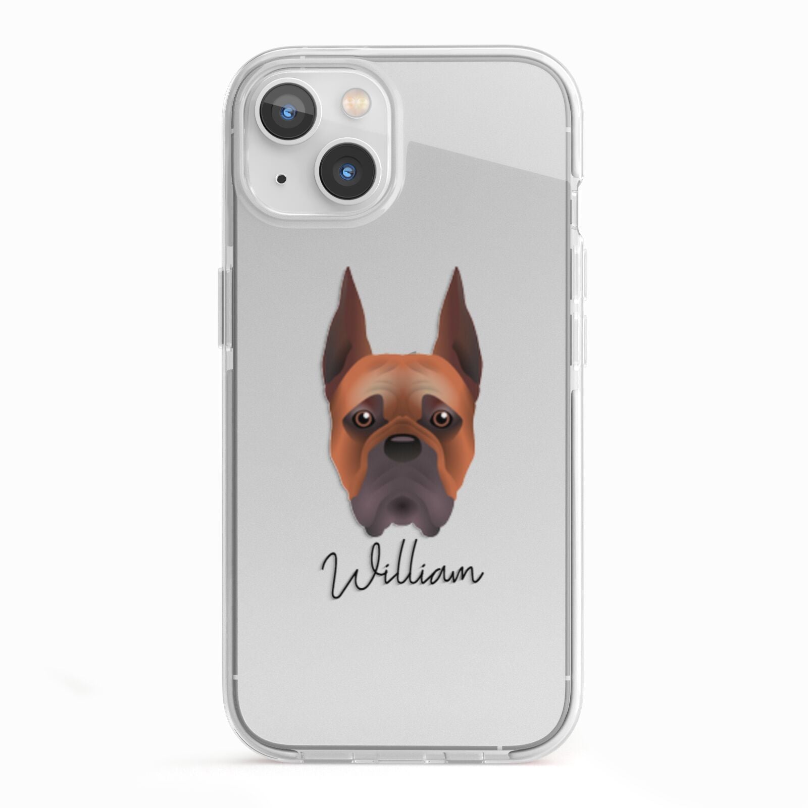 Boxer Personalised iPhone 13 TPU Impact Case with White Edges