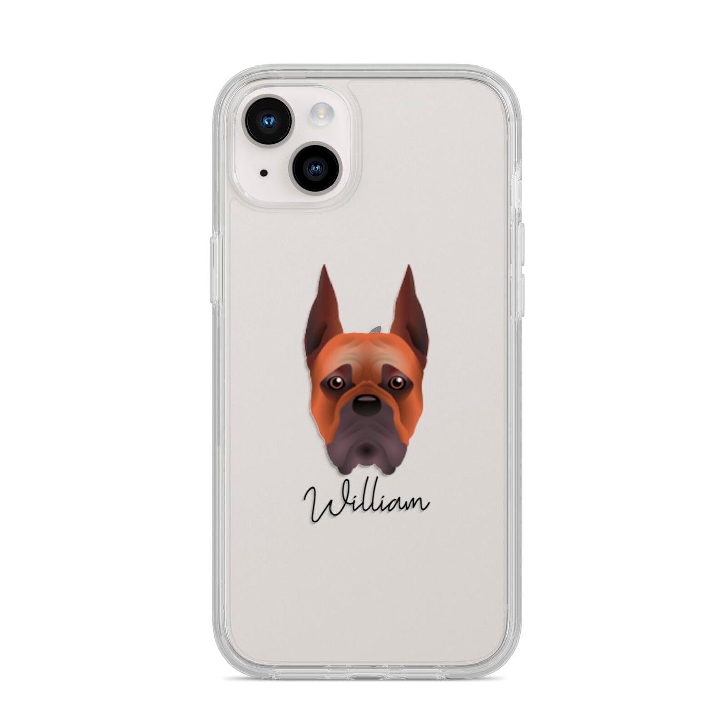 Boxer Personalised iPhone 14 Plus Clear Tough Case Starlight