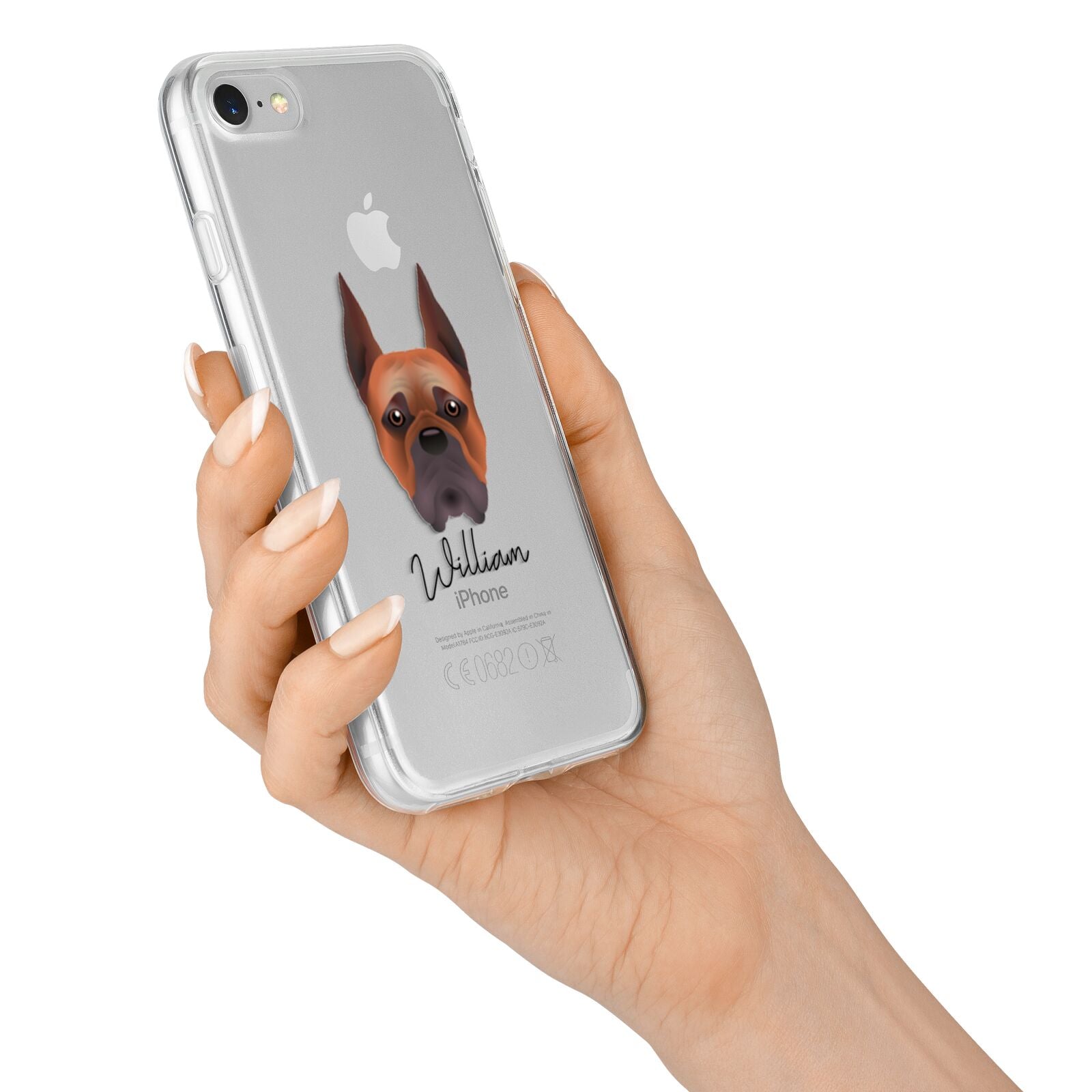 Boxer Personalised iPhone 7 Bumper Case on Silver iPhone Alternative Image