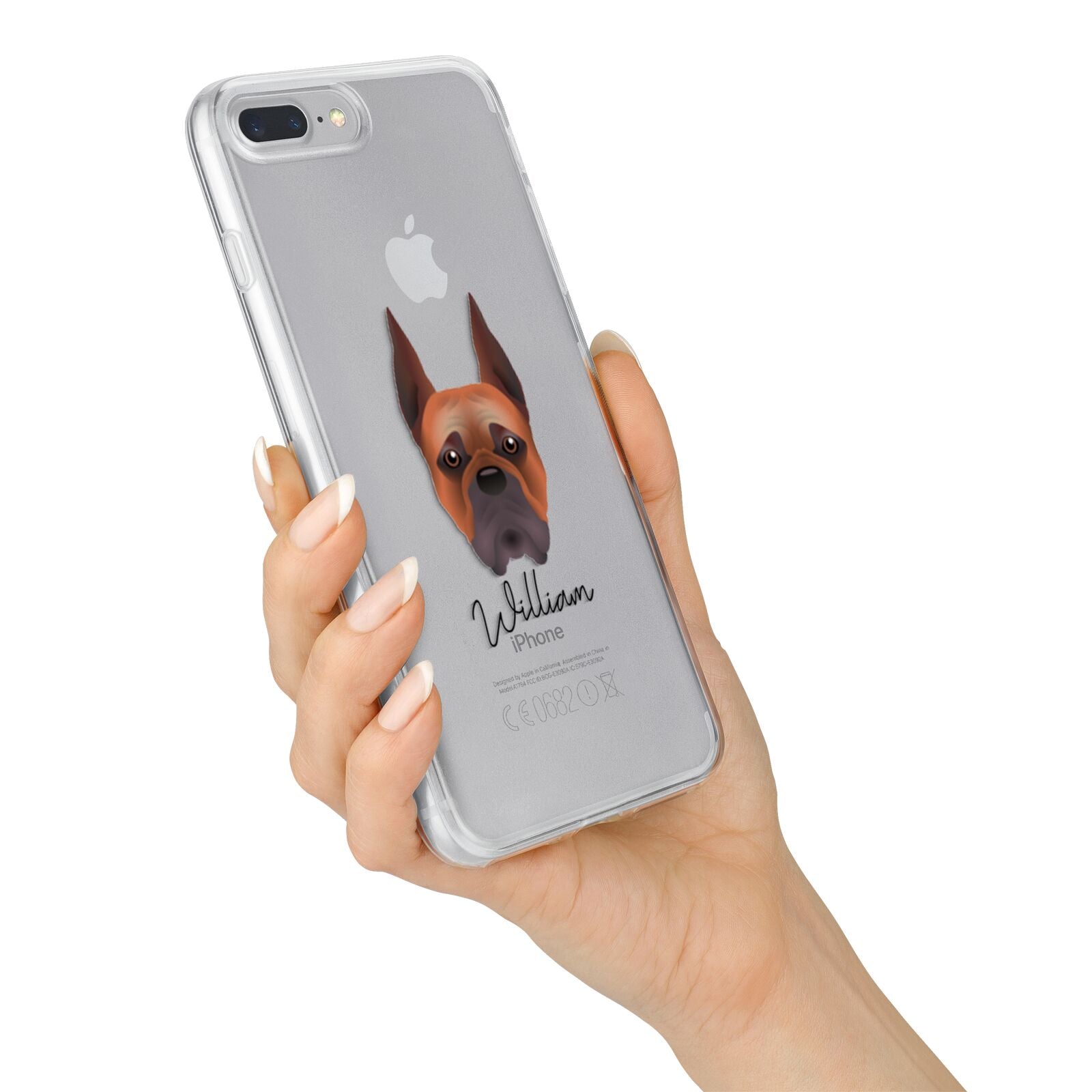 Boxer Personalised iPhone 7 Plus Bumper Case on Silver iPhone Alternative Image
