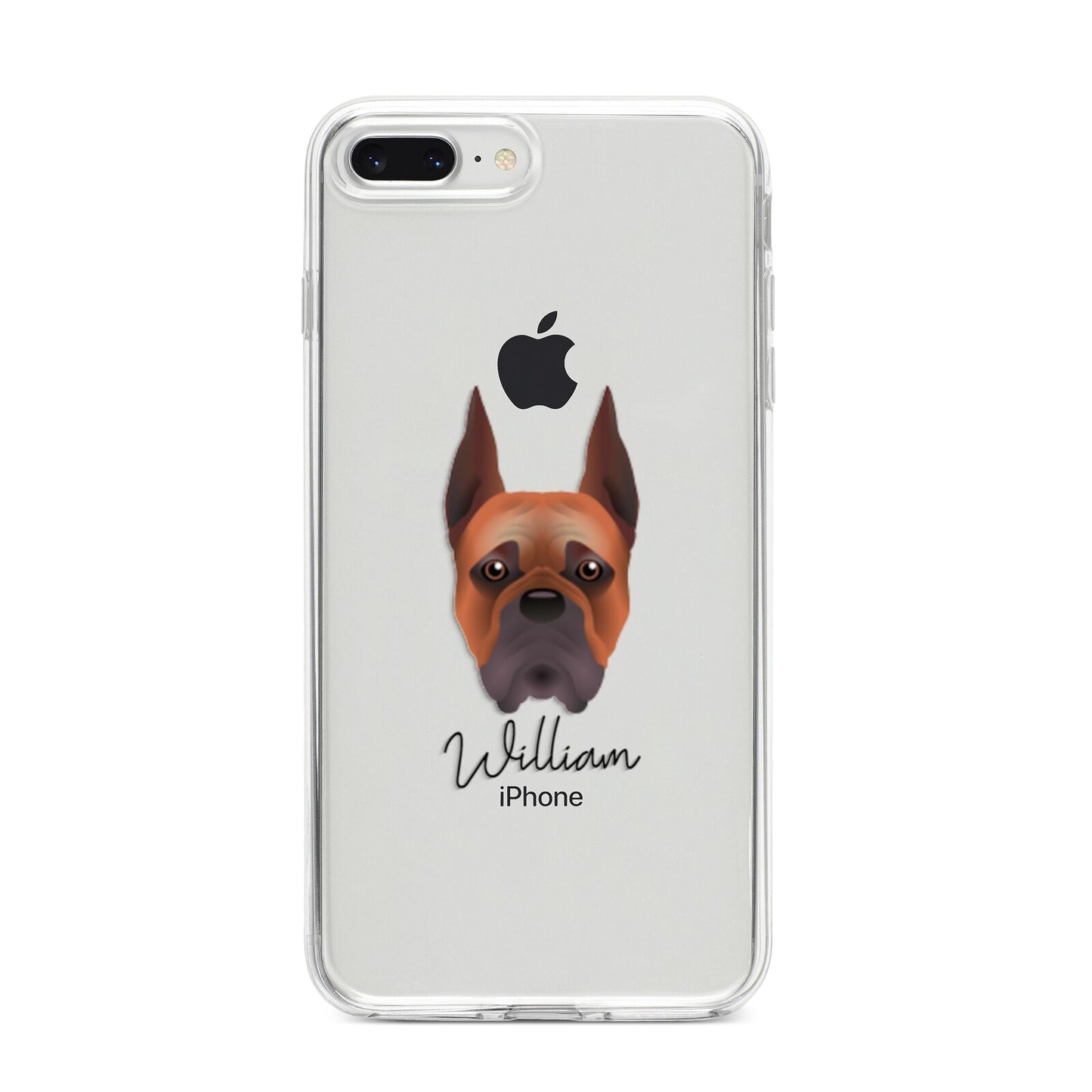 Boxer Personalised iPhone 8 Plus Bumper Case on Silver iPhone