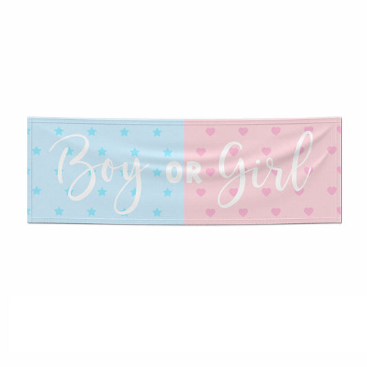 Boy or Girl Gender Reveal 6x2 Paper Banner