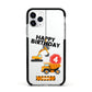 Boys Birthday Diggers Personalised Apple iPhone 11 Pro in Silver with Black Impact Case